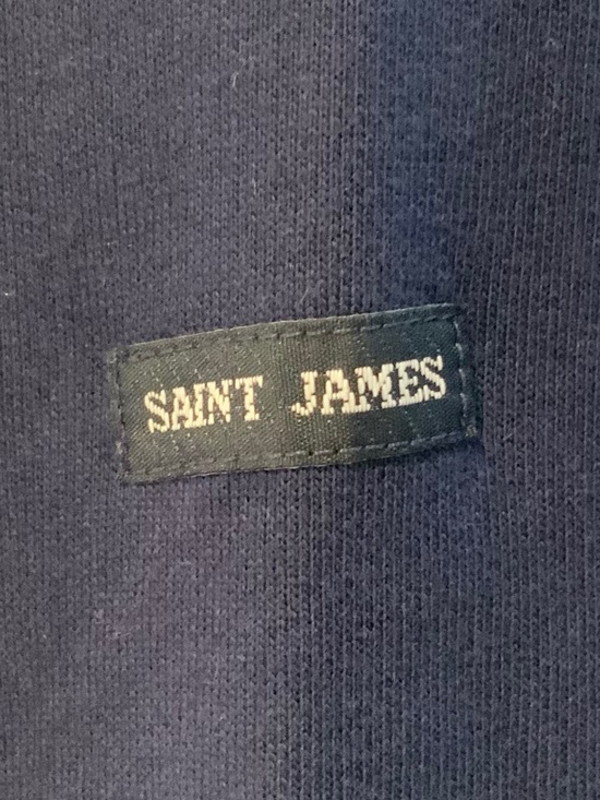 Norah Cotton Hoodie, soft, cozy , navy & white stripe Saint James - Picture 3 of 4